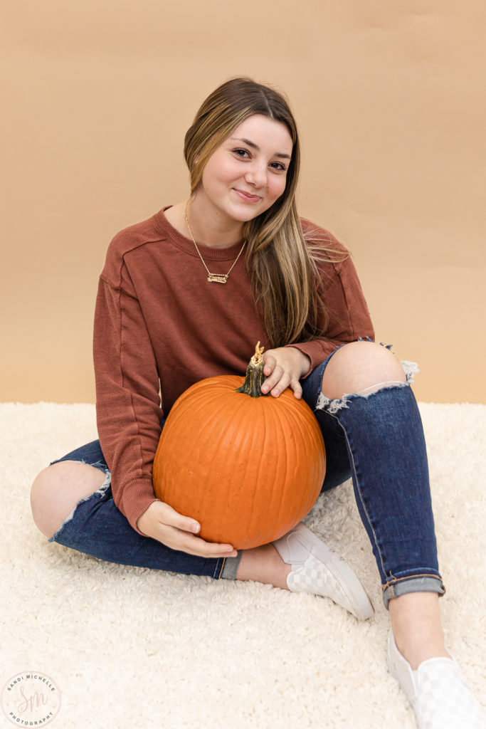Of course we had pumpkins, and Lauren was so cute! 

